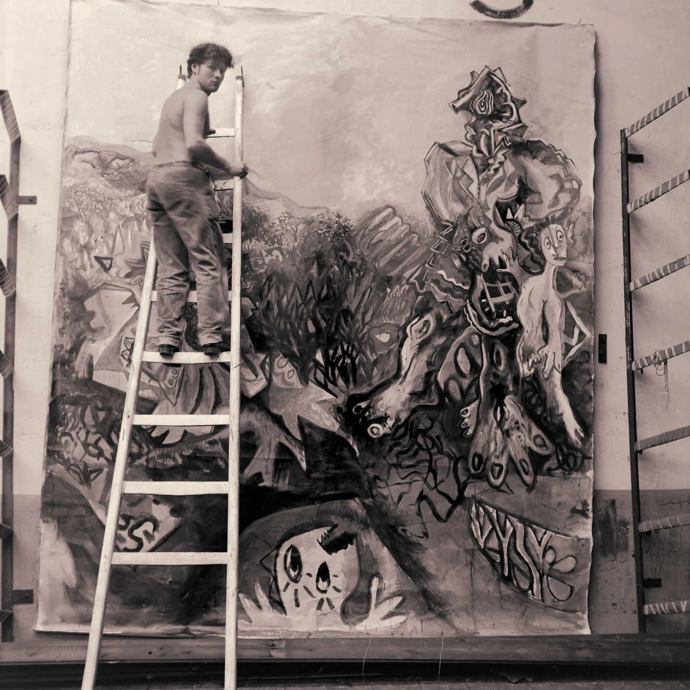 Fabrice Hünd  in his studio - 1986